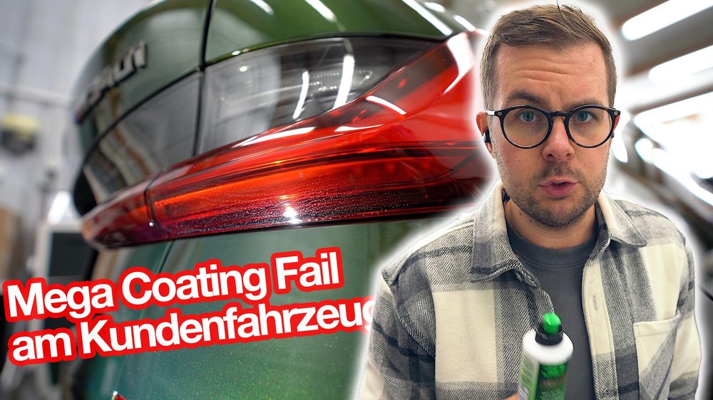 Eingebranntes Coating am Kundenfahrzeug
