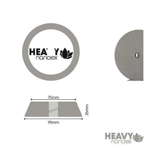 Nanolex Polierpad 95-75mm Grau (Hard Cut)
