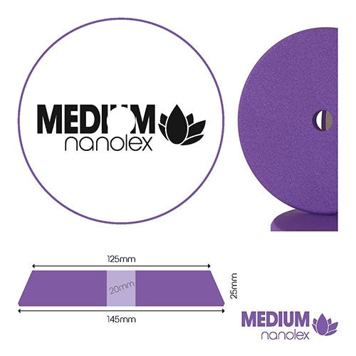 Nanolex Polierpad 145-125mm Lila (Medium Cut)