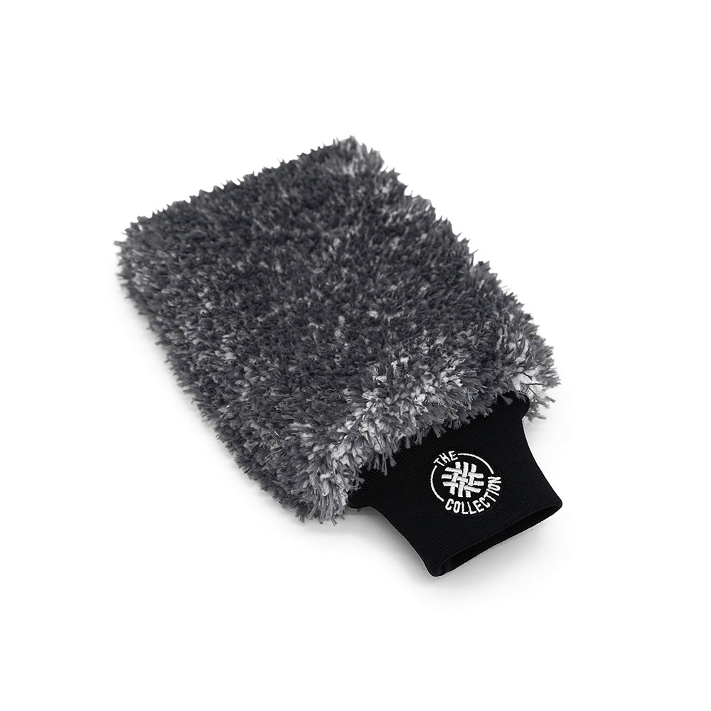 The Collection Wash Mitt - Waschhandschuh Grau Weiss