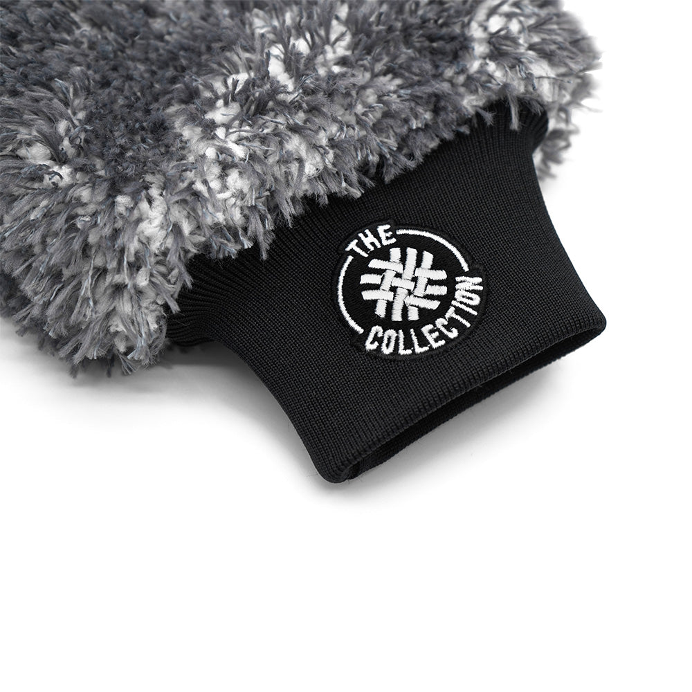 The Collection Wash Mitt - Waschhandschuh Grau Weiss