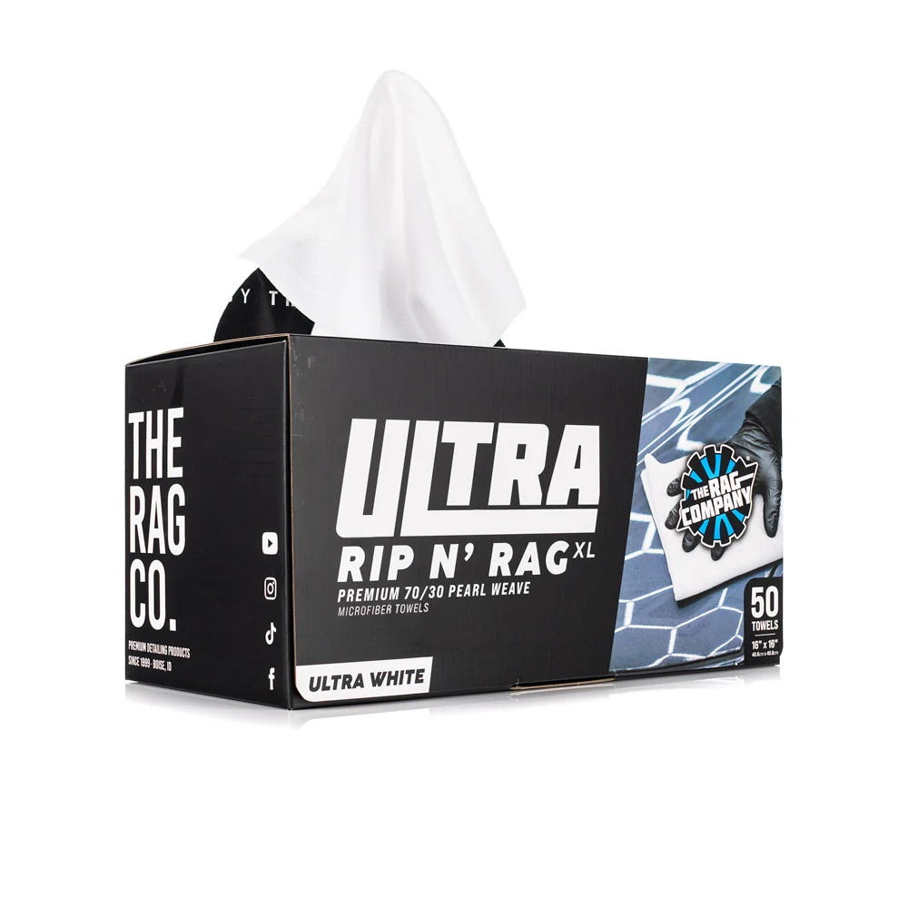 The Rag Company ULTRA Rip 'n Rag Tücher - Rolle 50 Stück, 40x40cm (White)
